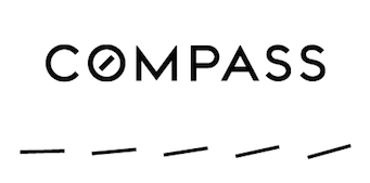 Compass Logo. White background black text