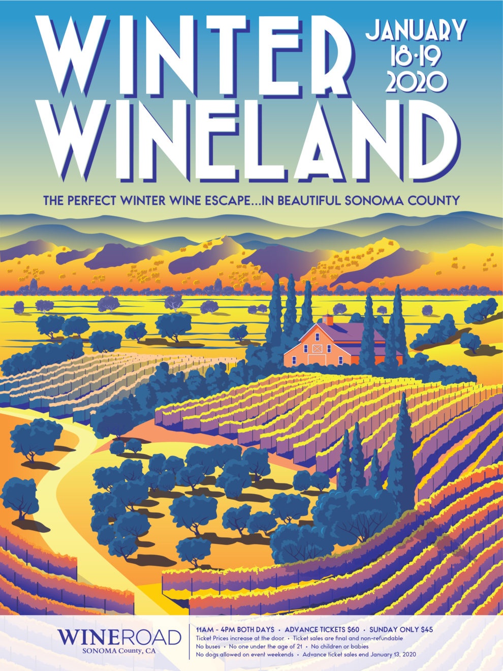 Winter Wineland 2020 poster Wine Road
